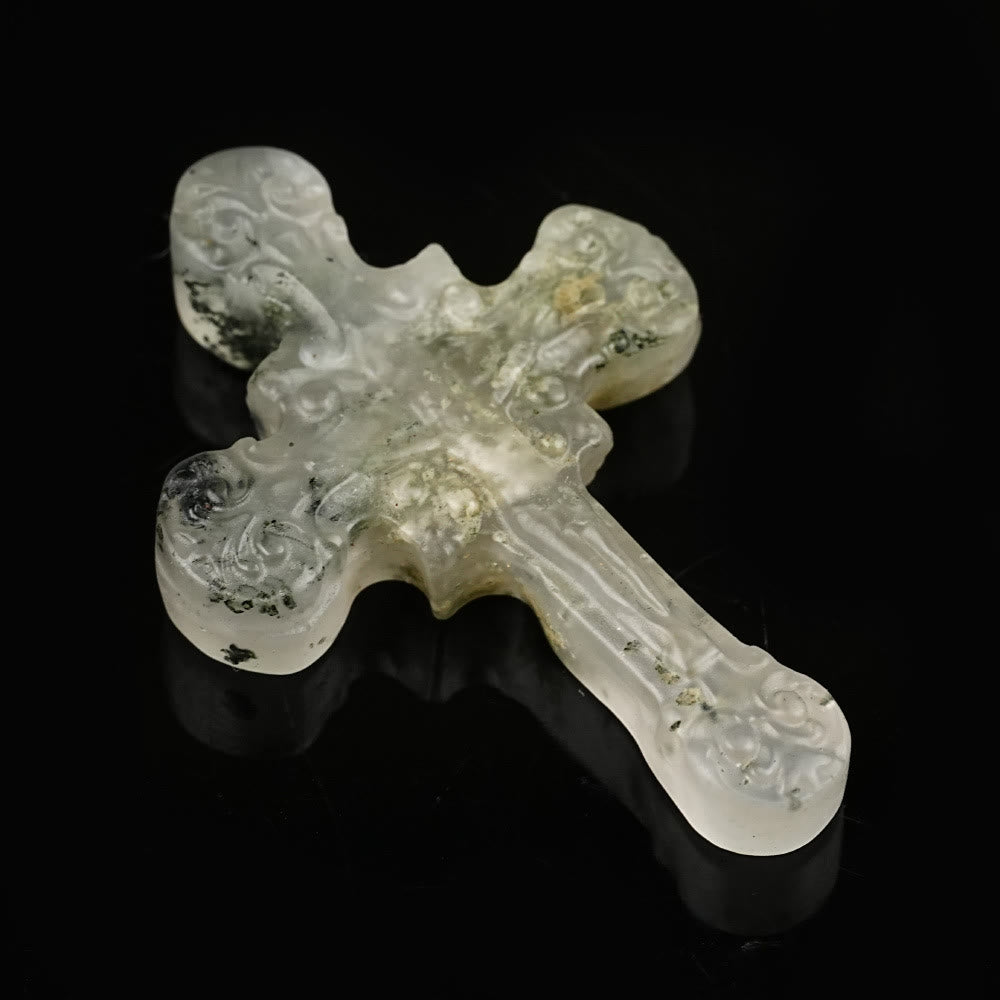 Christiandiscipleshop Natural Stone Tiger Eye Labradorite Obsidian Lapis Lazuli Scrollwork Crucifix Adornments