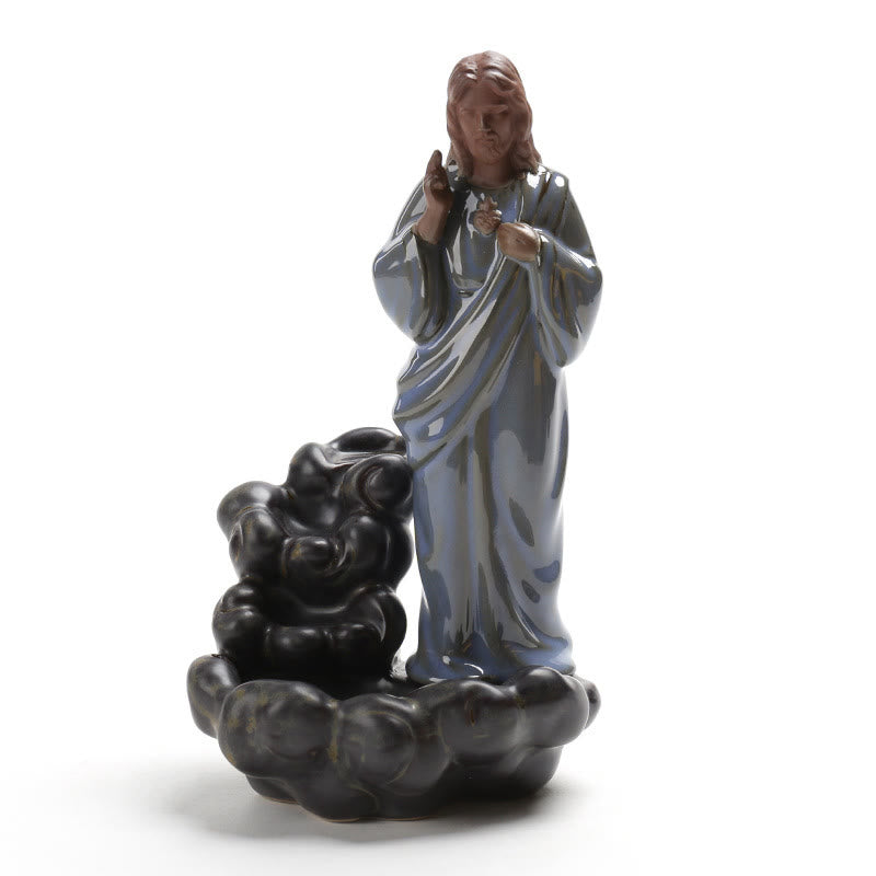 Christiandiscipleshop Classic Style Virgin Mary Jesus Incense Burner Desktop Decorations Ornament