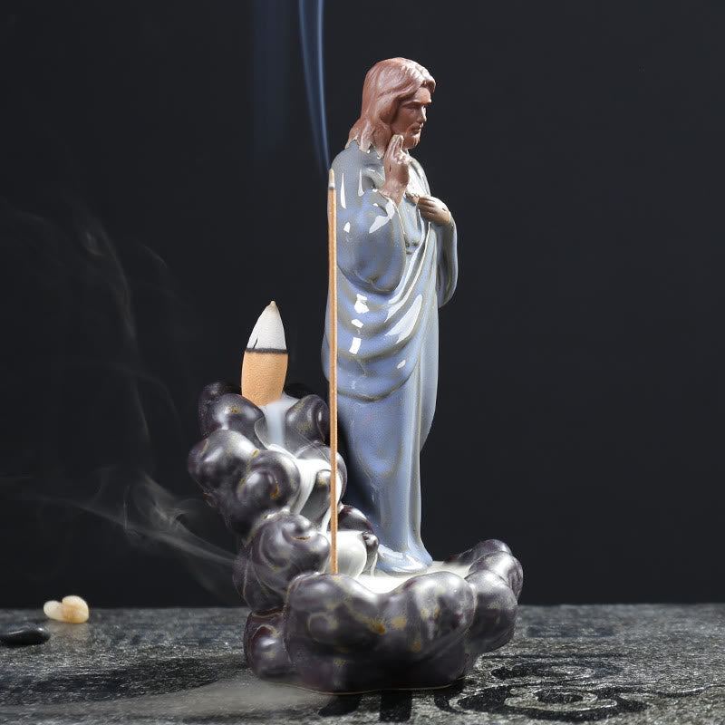 Christiandiscipleshop Classic Style Virgin Mary Jesus Incense Burner Desktop Decorations Ornament