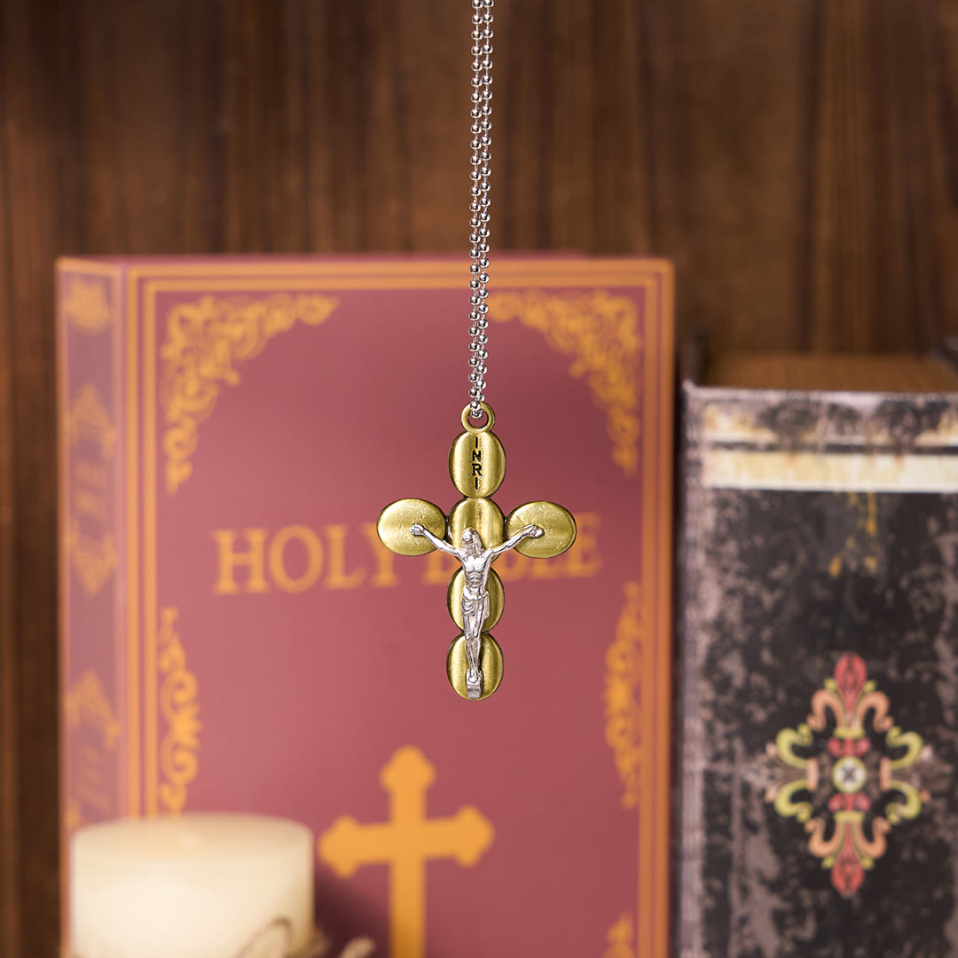 Christiandiscipleshop Simple Style Crucifx Protective Religion Amulet Pendant Necklace