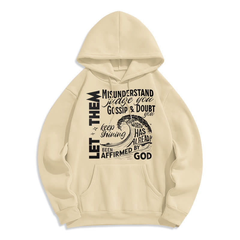 christiandiscipleshop Modern Style Affirmed By God Fleece Lined Polyester Hoodie