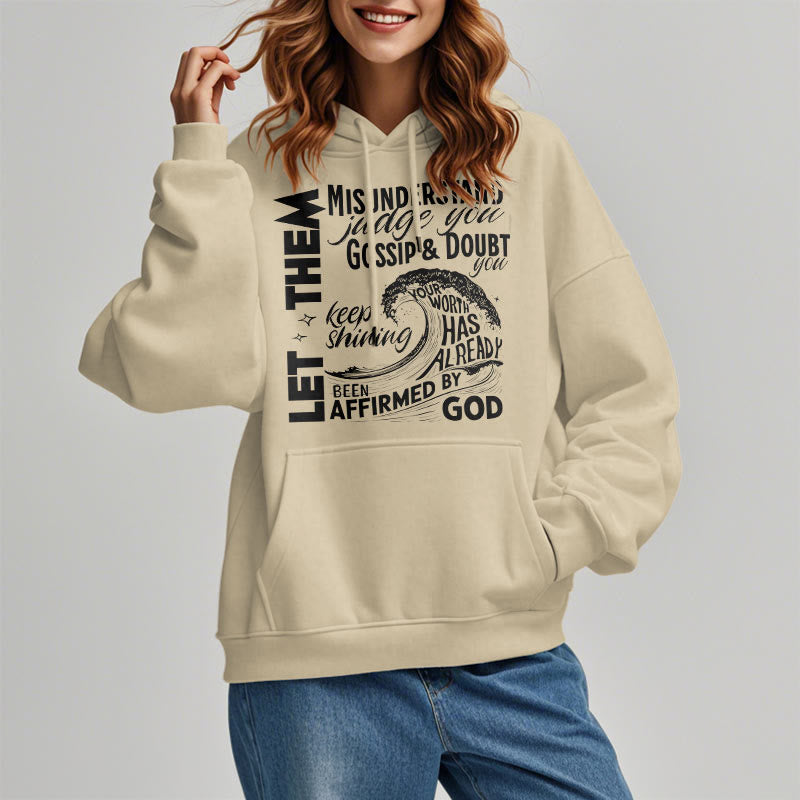 christiandiscipleshop Modern Style Affirmed By God Fleece Lined Polyester Hoodie