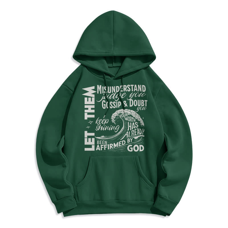 christiandiscipleshop Modern Style Affirmed By God Fleece Lined Polyester Hoodie