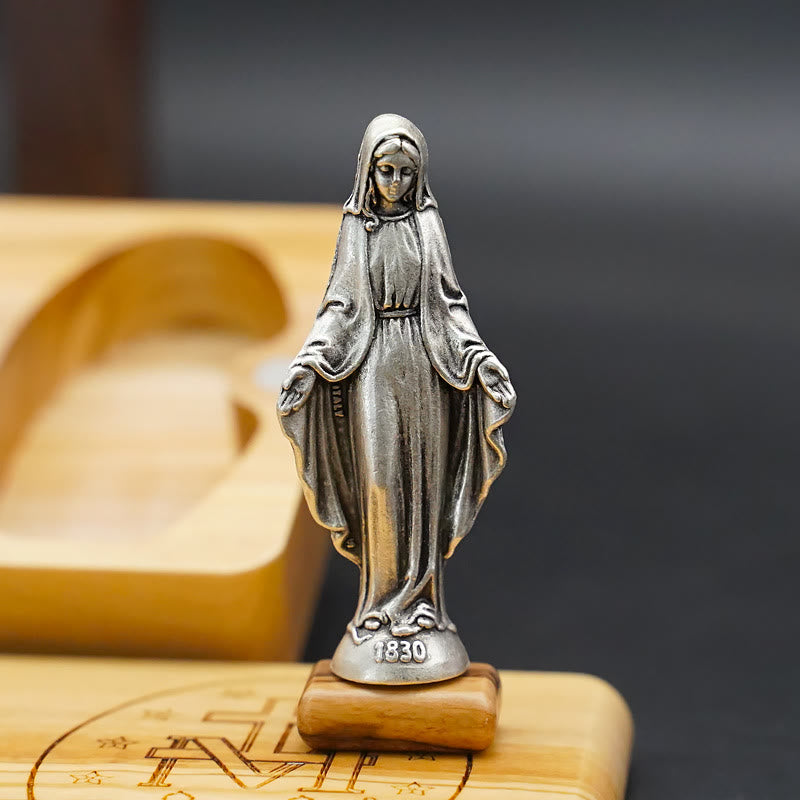 Christiandiscipleshop Classic Style Devotional Virgin Mary Olive Wood Rosary Set