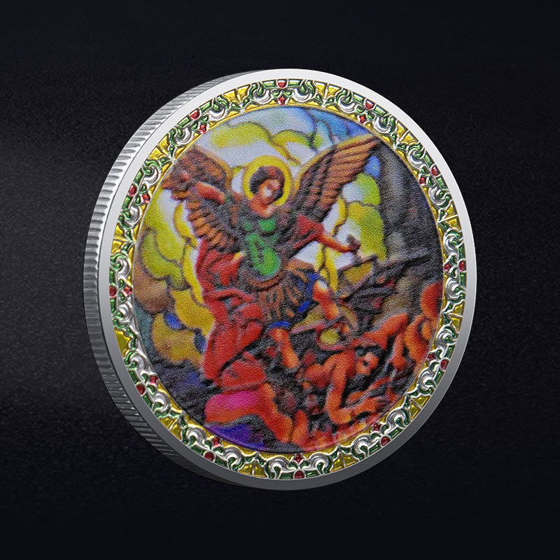Christiandiscipleshop Classic Style Saint Michael the Archangel Protection Strengthen Connection Coin