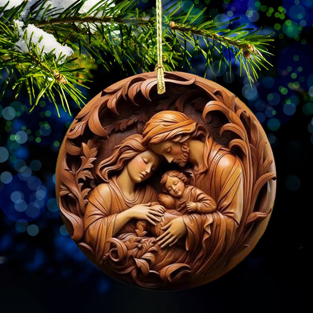 Christiandiscipleshop Retro Style Nativity Christmas Hanging Ornaments A