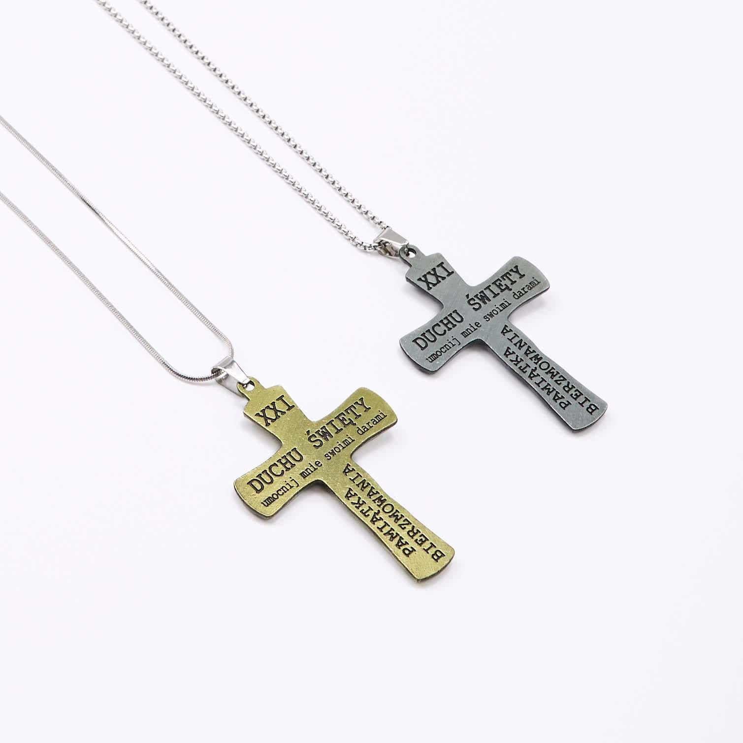 Christiandiscipleshop Classic Style Trinity Cross Father & Son & Holy Spirit Pendant Necklace