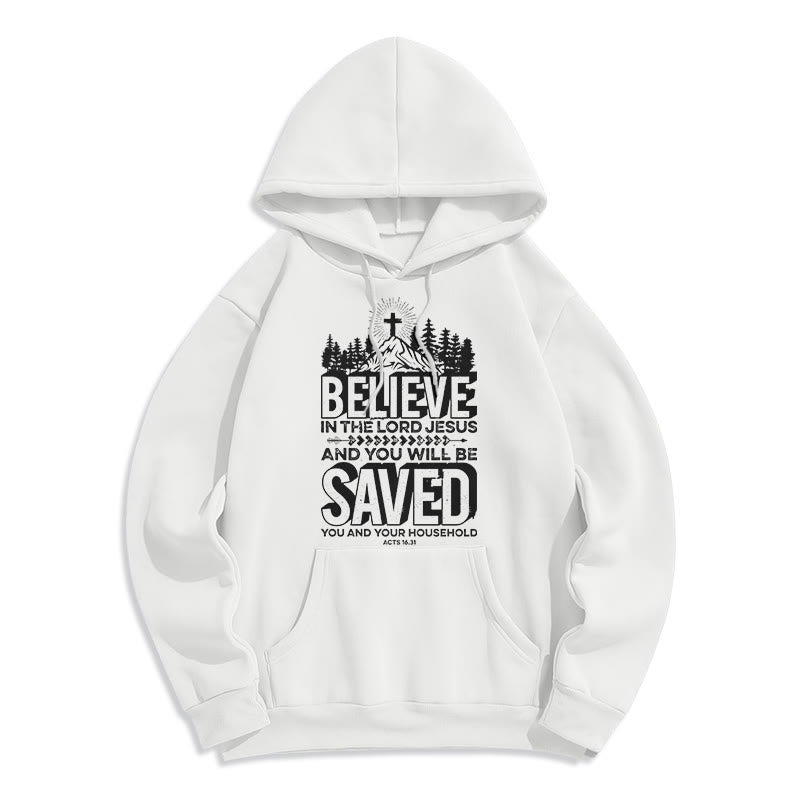 christiandiscipleshop Modern Style Believe In The Jesus Lord Fleece Lined Polyester Hoodie