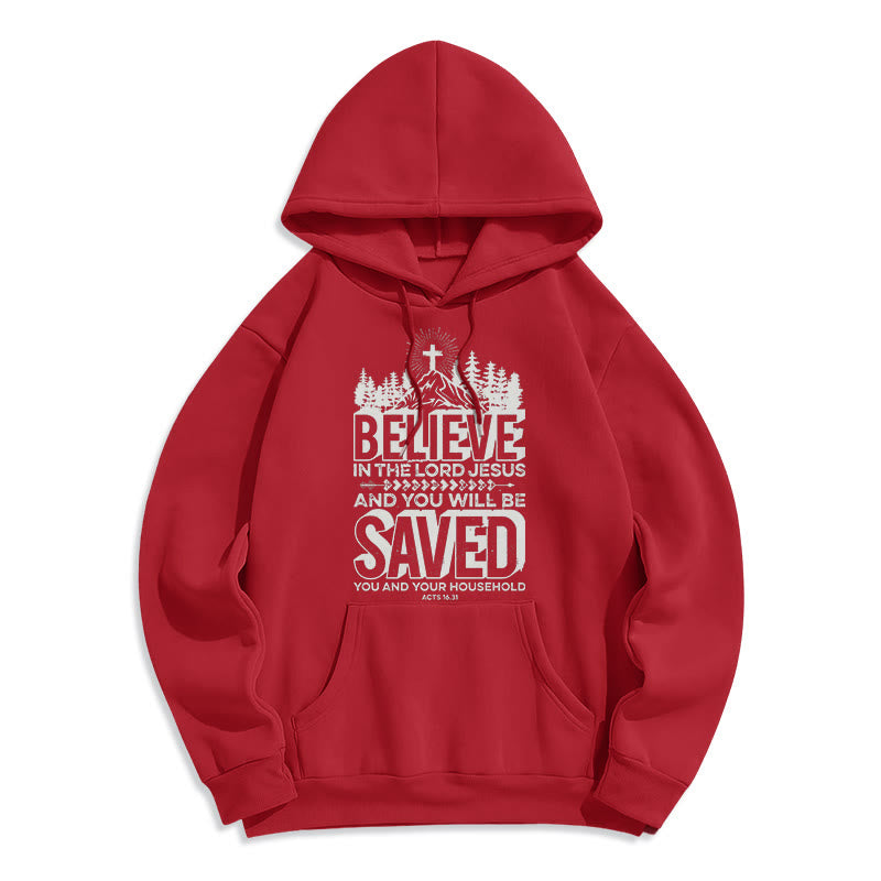 christiandiscipleshop Modern Style Believe In The Jesus Lord Fleece Lined Polyester Hoodie