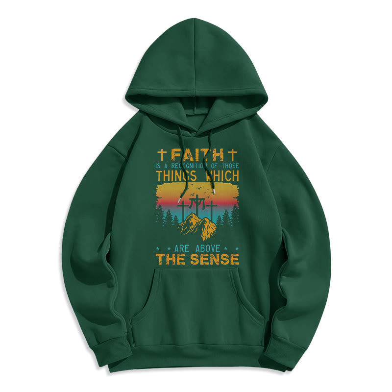 Christiandiscipleshop Colored Style Faith Is A Recognition Fleece Lined Polyester Hoodie