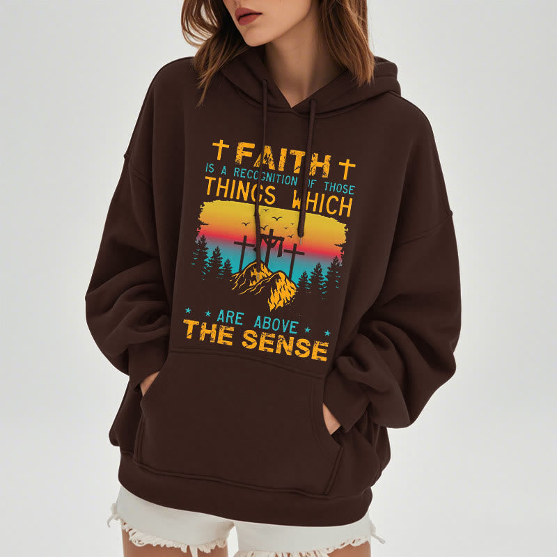 Christiandiscipleshop Colored Style Faith Is A Recognition Fleece Lined Polyester Hoodie
