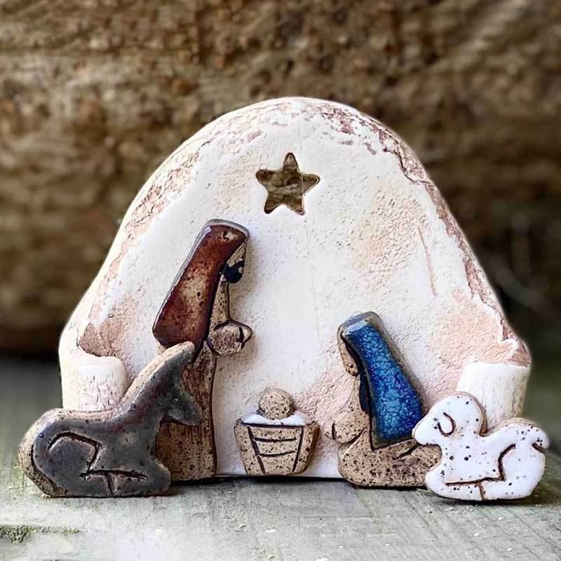 Christiandiscipleshop Classic Style Nativity Scene Star Resin Desktop Decorations Ornament