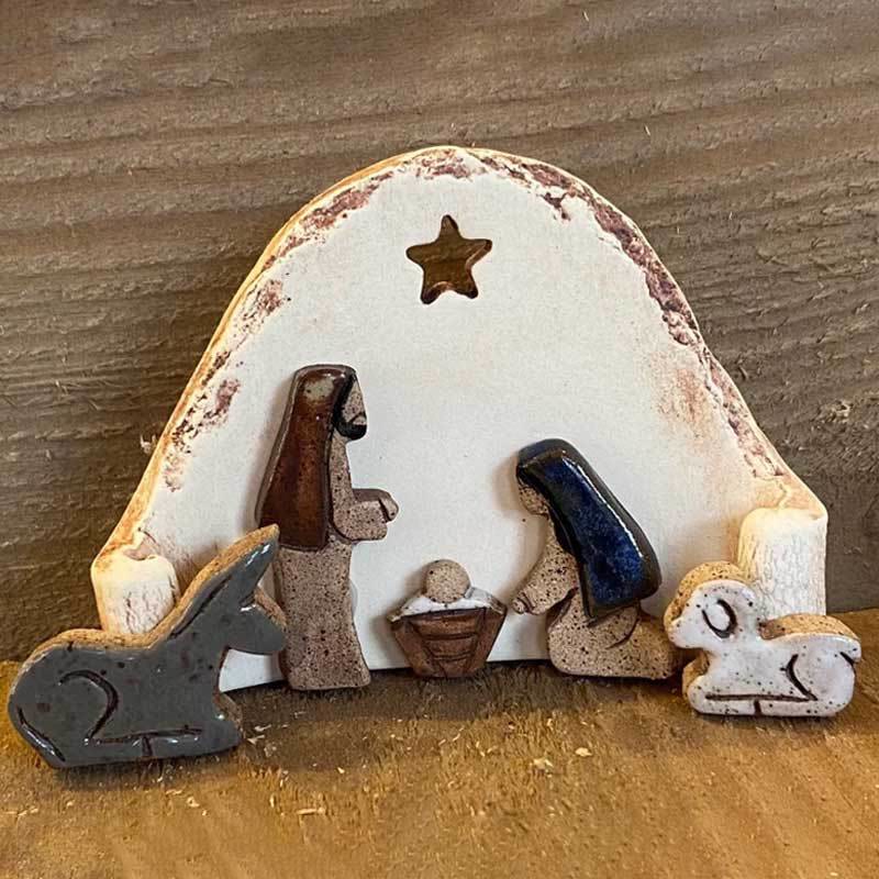 Christiandiscipleshop Classic Style Nativity Scene Star Resin Desktop Decorations Ornament