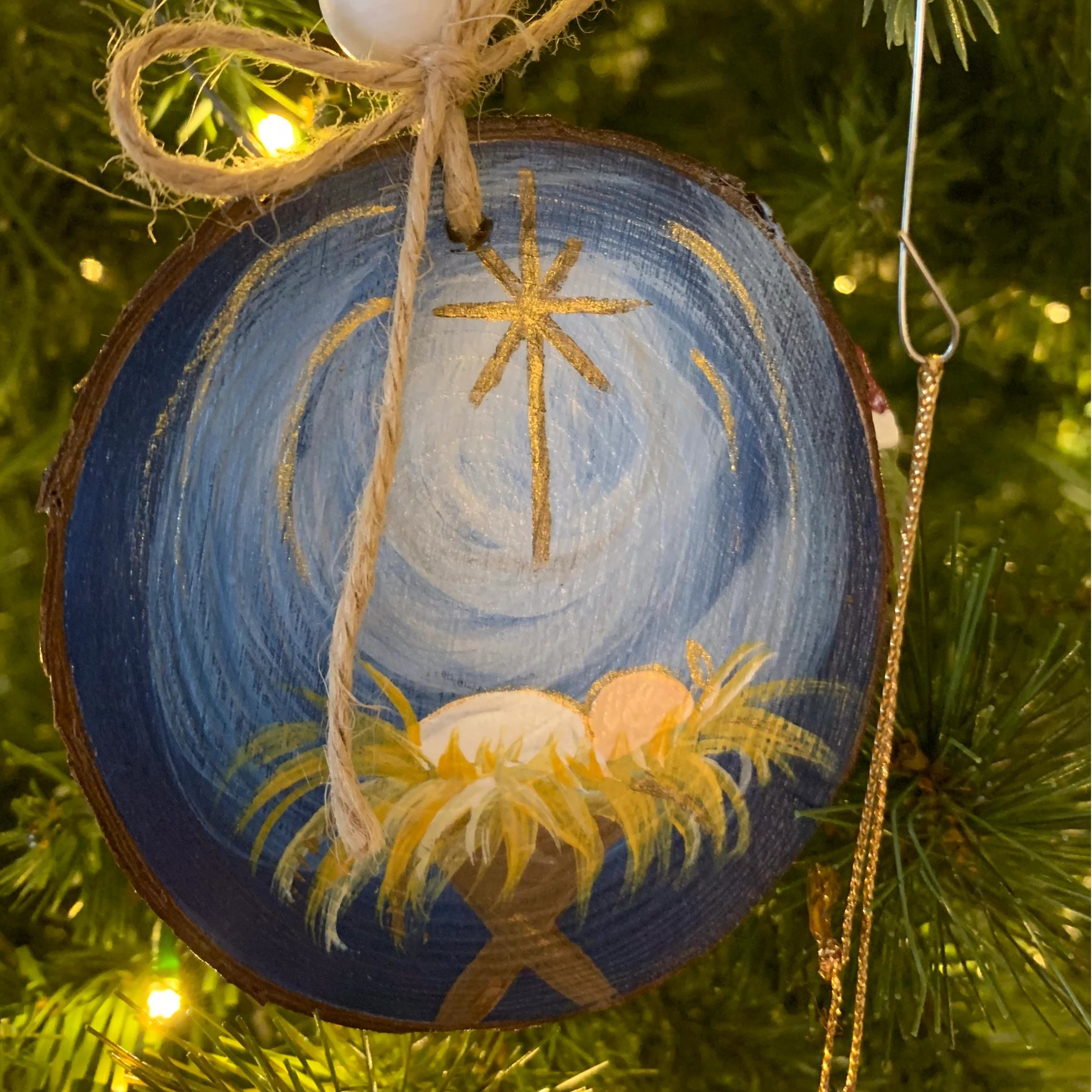Christiandiscipleshop Colored Style Nativity Scene Wooden Christmas Nativity Hanging Ornaments