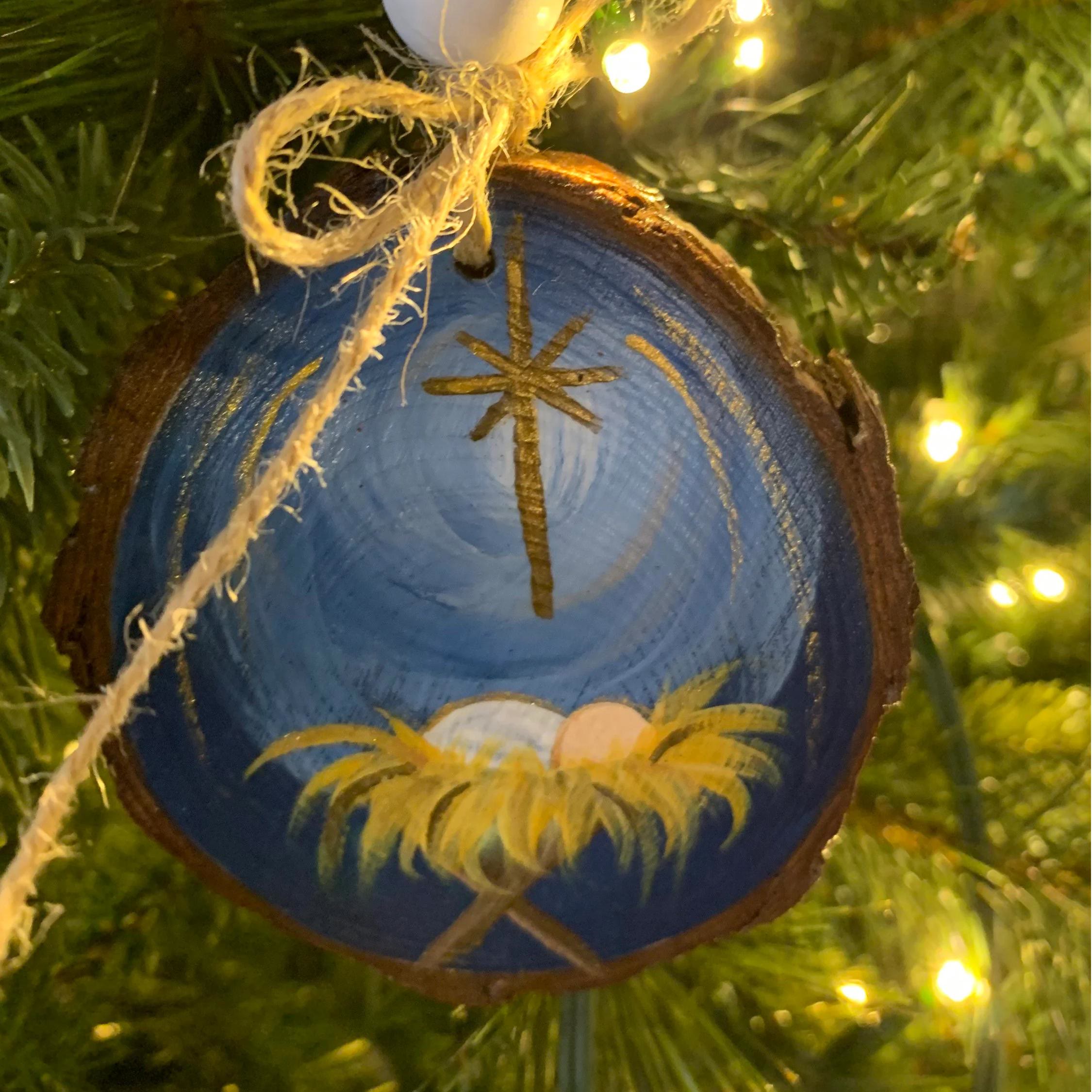 Christiandiscipleshop Colored Style Nativity Scene Wooden Christmas Nativity Hanging Ornaments