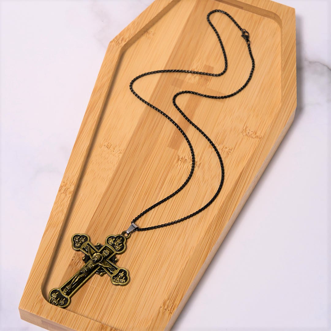 Christiandiscipleshop Classic Style Multicolor Craft Alloy Crucifix Faith Pendant Necklace