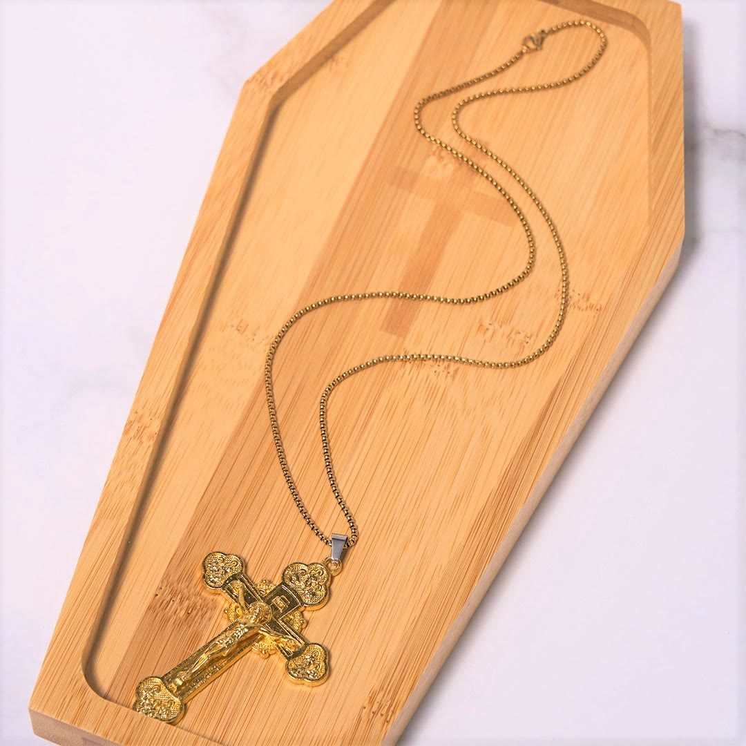 Christiandiscipleshop Classic Style Multicolor Craft Alloy Crucifix Faith Pendant Necklace