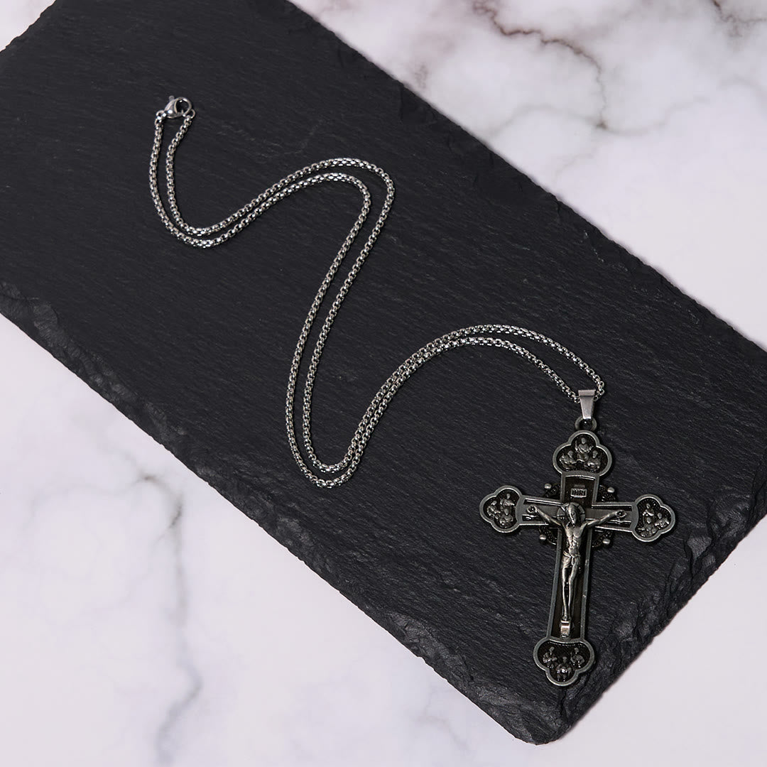 Christiandiscipleshop Classic Style Multicolor Craft Alloy Crucifix Faith Pendant Necklace
