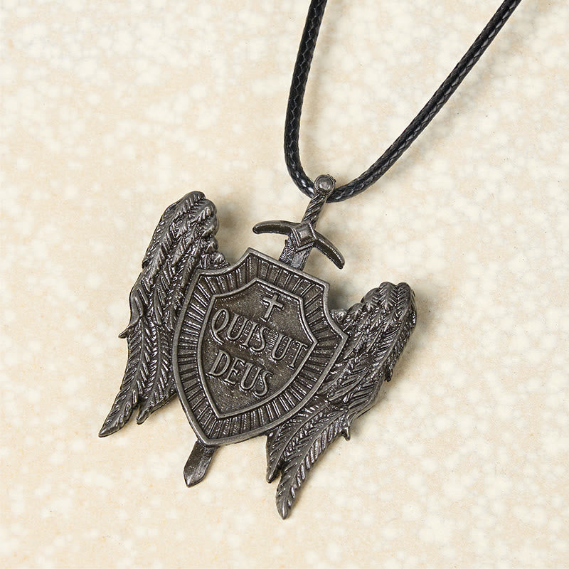 Christiandiscipleshop Guardian Angel Quis Ut Deus Collection Shield of Faith Necklace