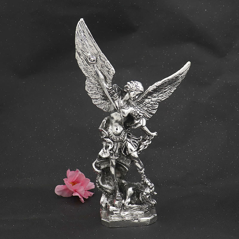 Christiandiscipleshop Classic Style Saint Michael the Archangel Defeating Lucifer Desktop Decorations Ornament