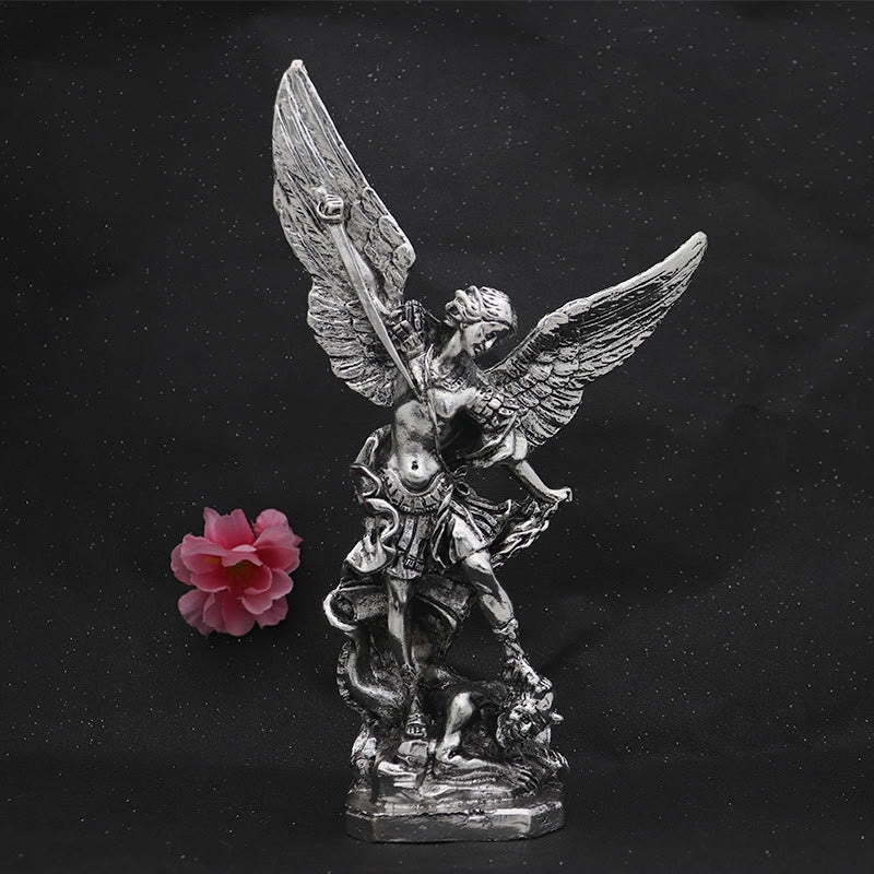 Christiandiscipleshop Classic Style Saint Michael the Archangel Defeating Lucifer Desktop Decorations Ornament
