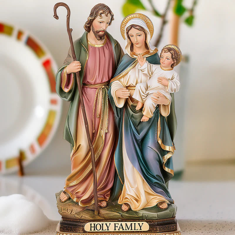 Christiandiscipleshop Classic Style The Holy Family Figurine Resin Desktop Decorations Ornament