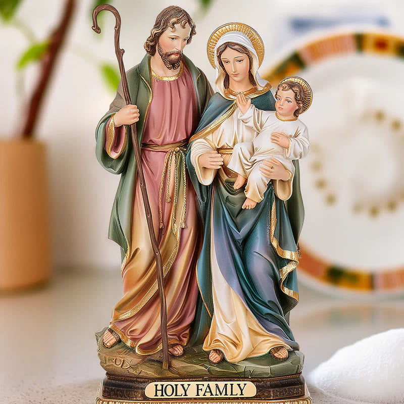 Christiandiscipleshop Classic Style The Holy Family Figurine Resin Desktop Decorations Ornament