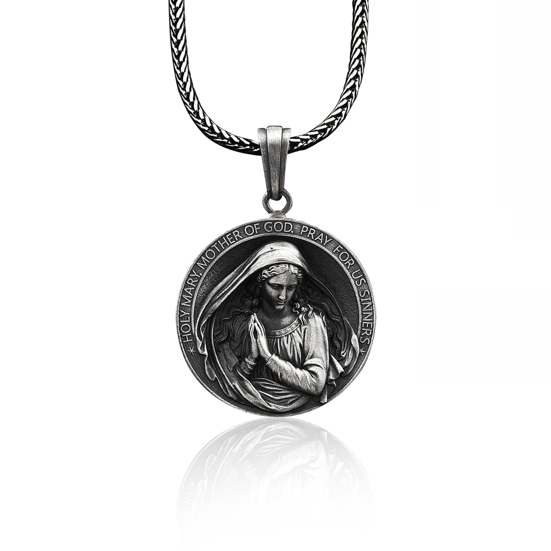 Christiandiscipleshop Classic Style Holy Mary Mother Of God Pray For Us Sinners Necklace