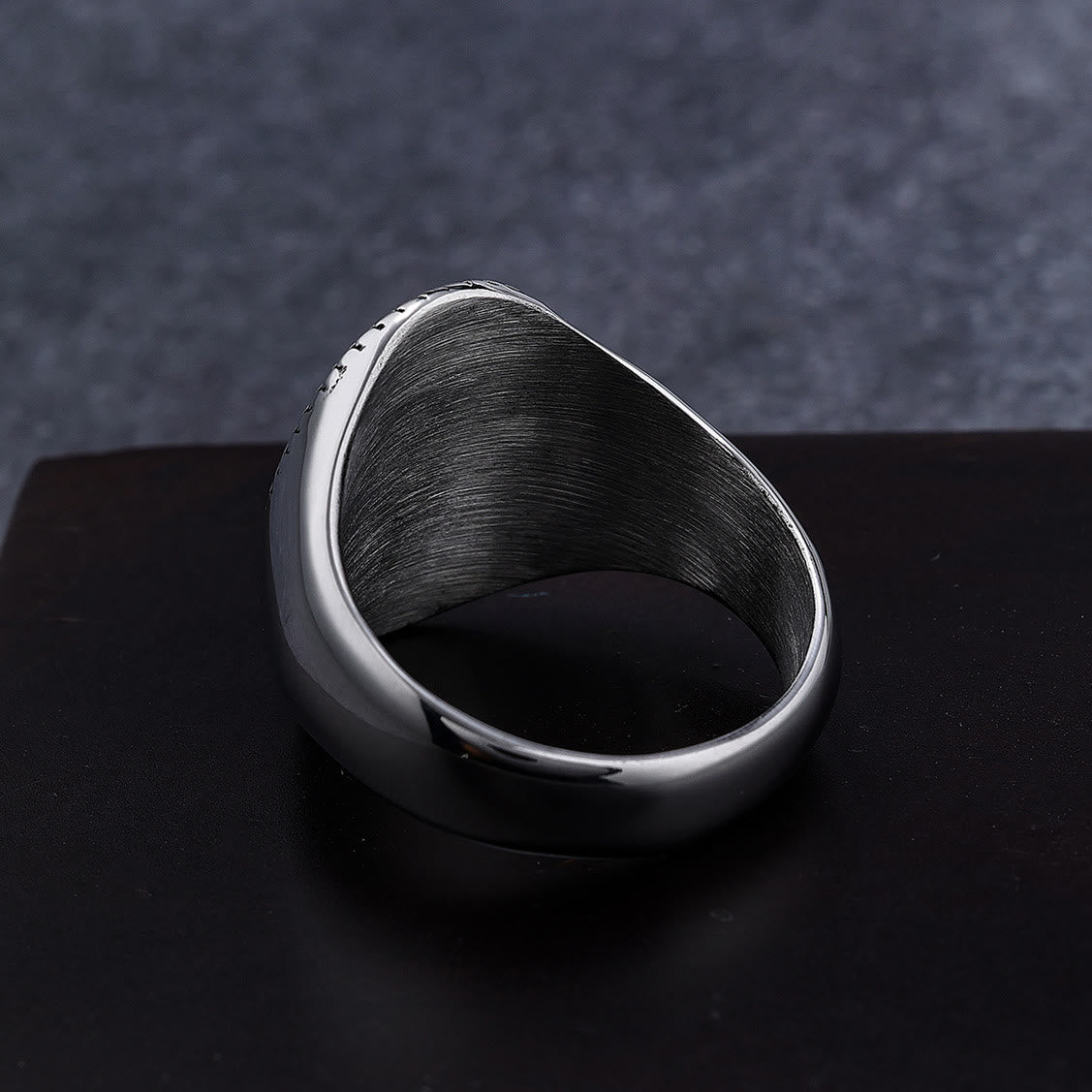 Christiandiscipleshop Retro Style Simple Crucifix Protection & Strength Titanium Ring