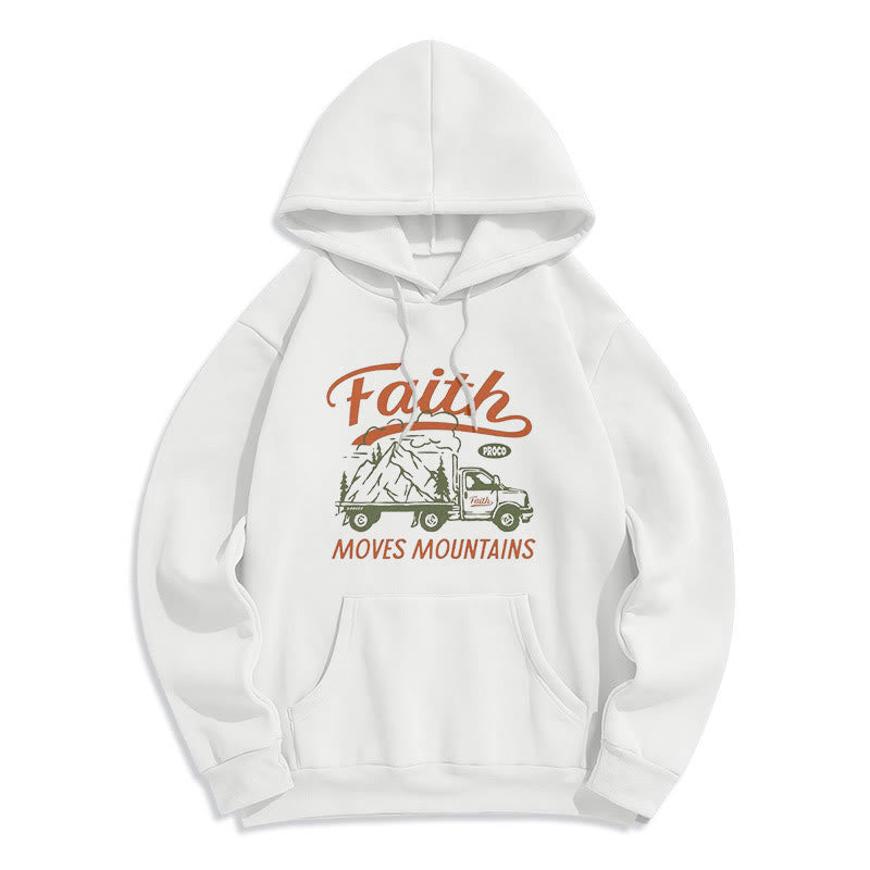 Christiandiscipleshop Quotation  Colored Style Faith Moves Mountains Fleece Lined Polyester Hoodie