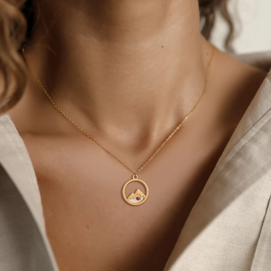 christiandiscipleshop Modern Style Mountain Mustard Seed Faith Pendant Necklace