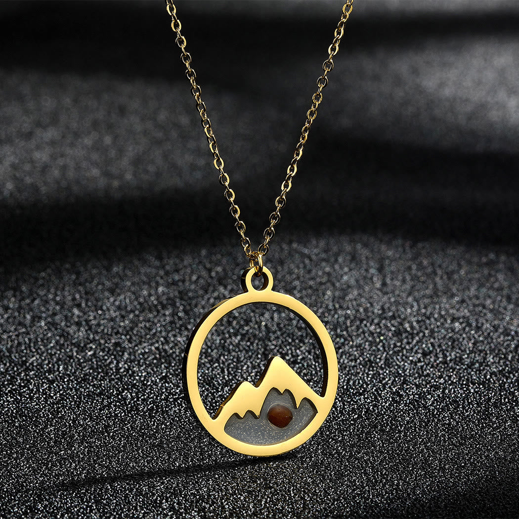 christiandiscipleshop Modern Style Mountain Mustard Seed Faith Pendant Necklace