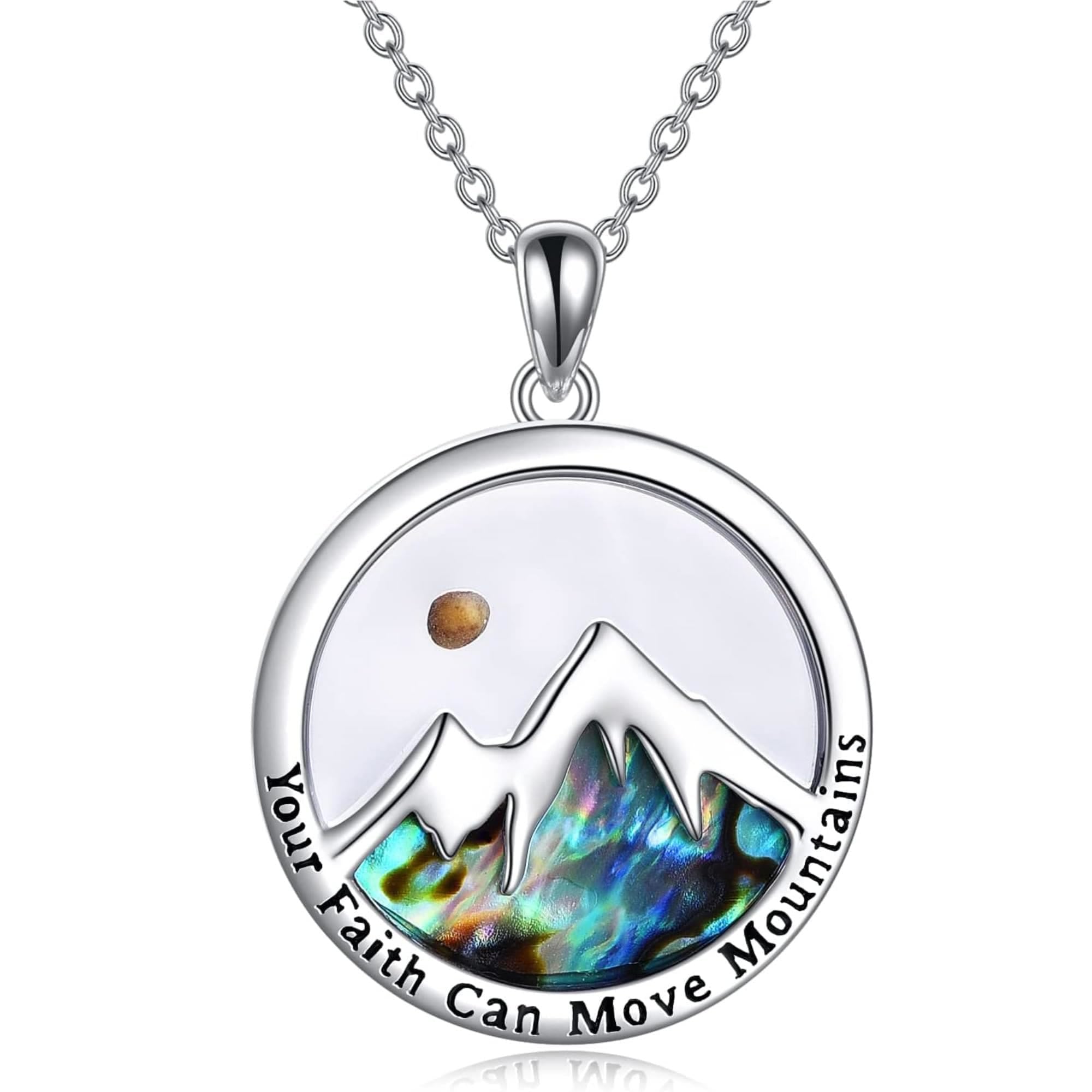 Christiandiscipleshop Classic Style Mustard Seed Faith Can Move Mountains Pendant Necklace