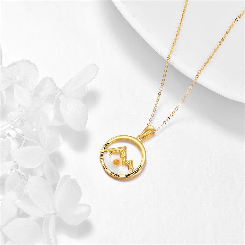 christiandiscipleshop Modern Style Mustard Seed Mountain Faith Pendant Necklace