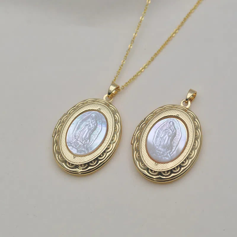 Christiandiscipleshop Classic Style Our Lady of Guadalupe Locket Pendant Necklace