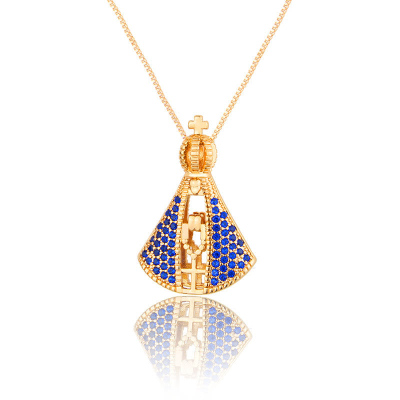 Christiandiscipleshop Classic Style Nossa Senhora Aparecida Divine Protection Pendant Necklace