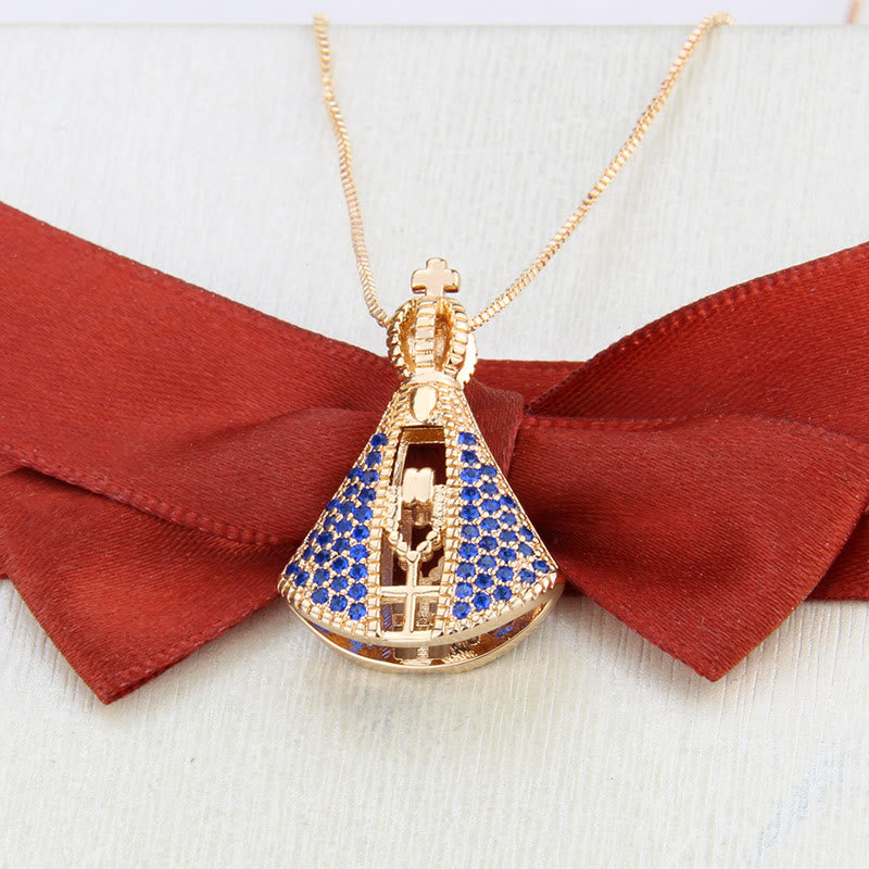 Christiandiscipleshop Classic Style Nossa Senhora Aparecida Divine Protection Pendant Necklace