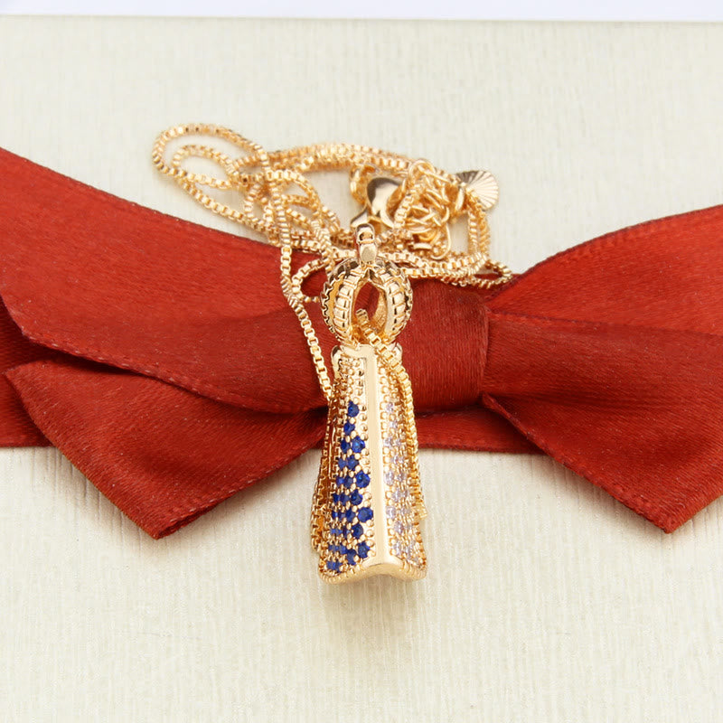 Christiandiscipleshop Classic Style Nossa Senhora Aparecida Divine Protection Pendant Necklace