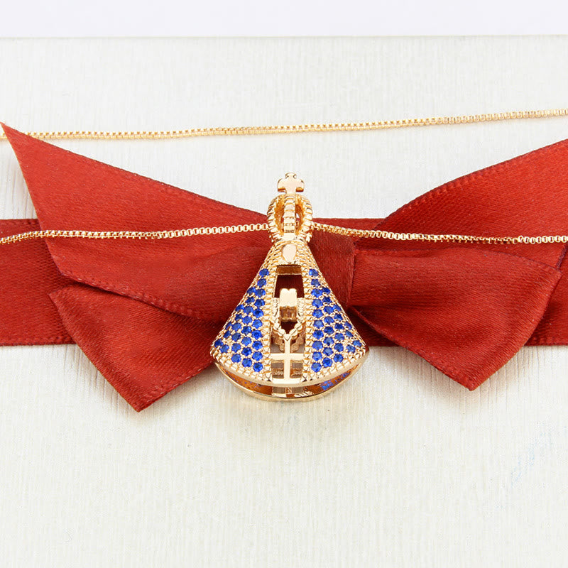 Christiandiscipleshop Classic Style Nossa Senhora Aparecida Divine Protection Pendant Necklace