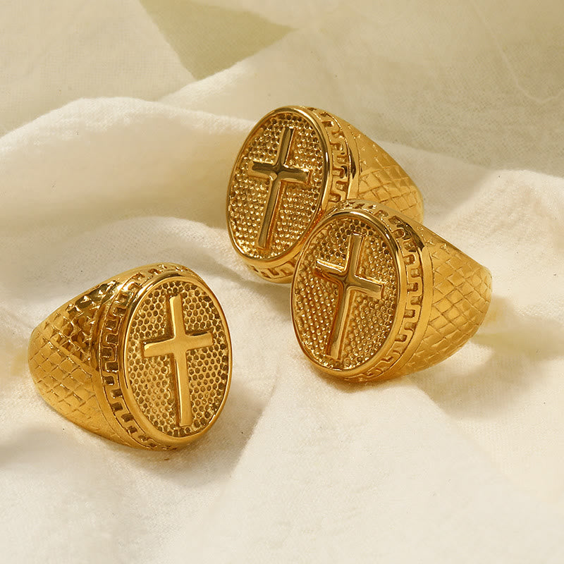 Christiandiscipleshop Classic Style Unique Cross Devine Faith Ring