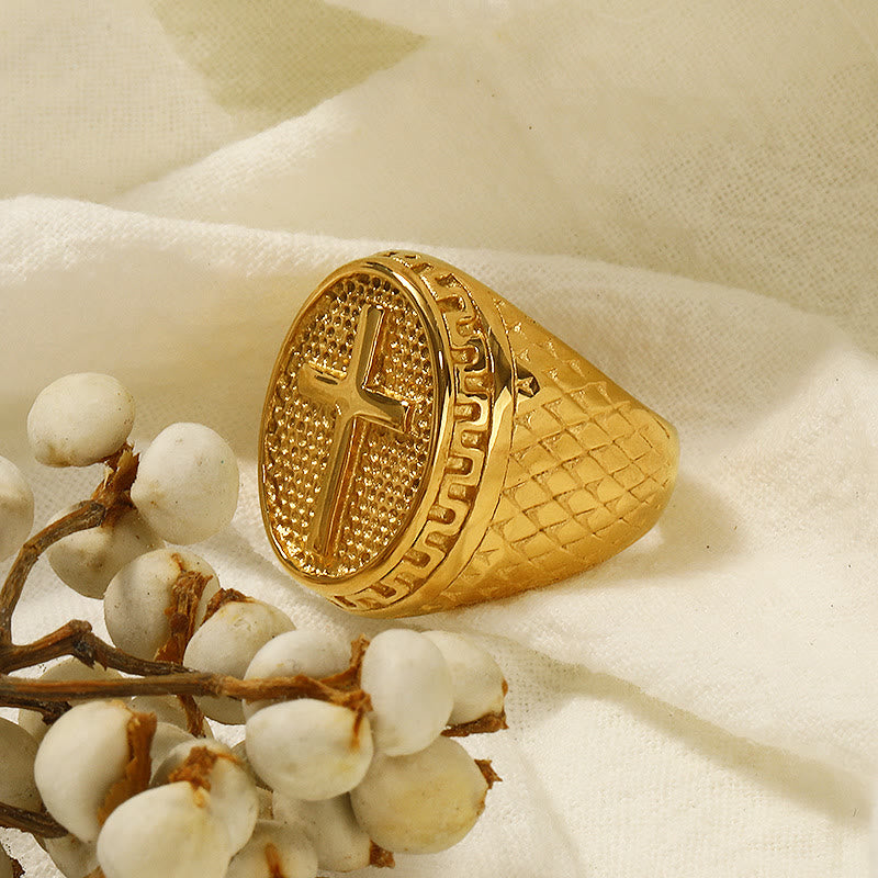 Christiandiscipleshop Classic Style Unique Cross Devine Faith Ring