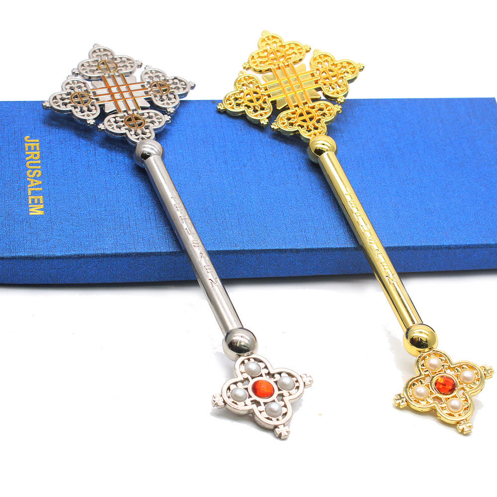 Christiandiscipleshop Classic Style Jerusalem Devine Faith Blessing Hand Cross