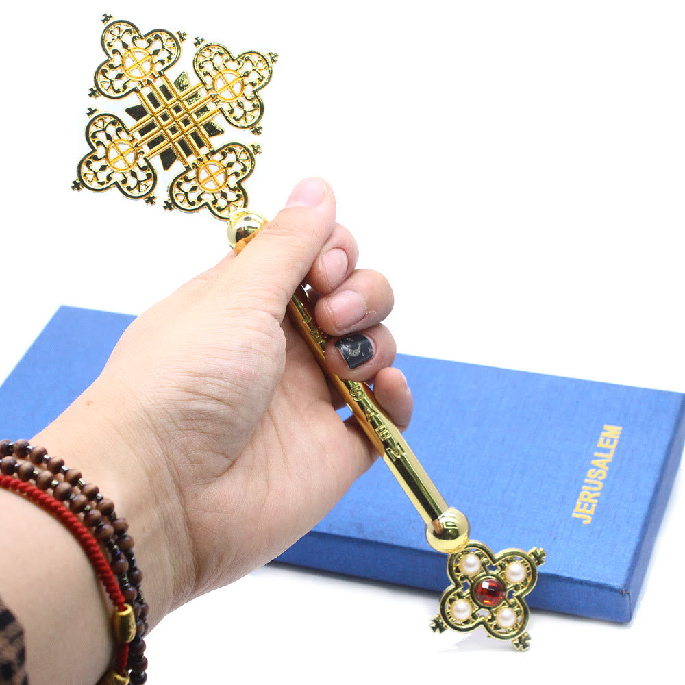 Christiandiscipleshop Classic Style Jerusalem Devine Faith Blessing Hand Cross