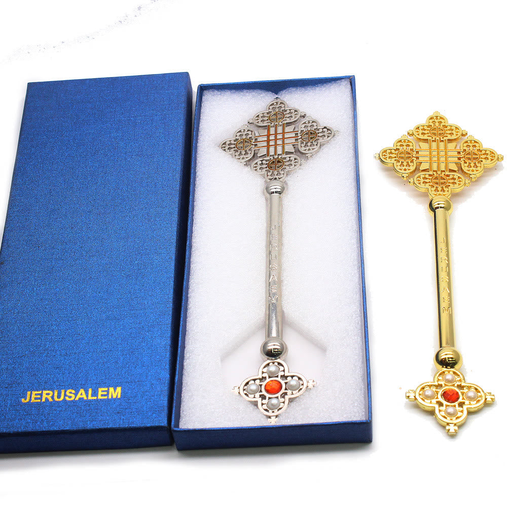Christiandiscipleshop Classic Style Jerusalem Devine Faith Blessing Hand Cross
