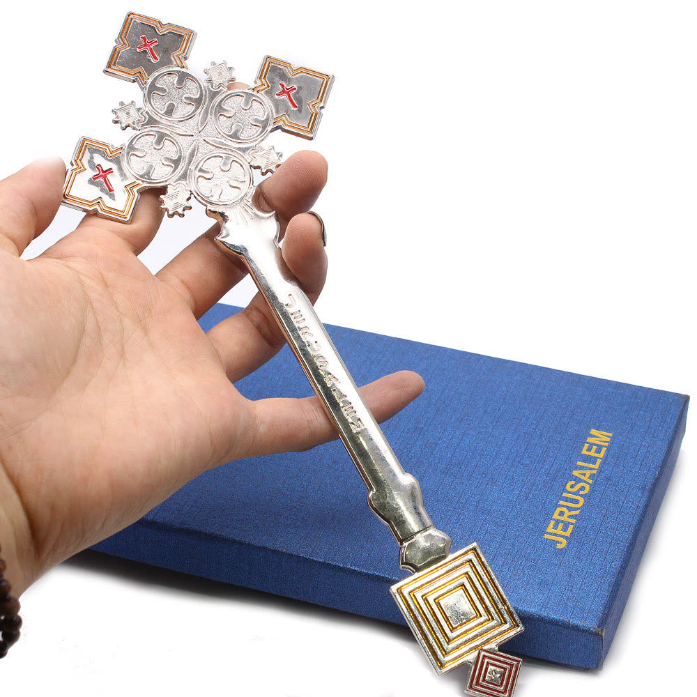 Christiandiscipleshop Classic Style Jerusalem Cross-Shaped Regal Blessing Hand Cross
