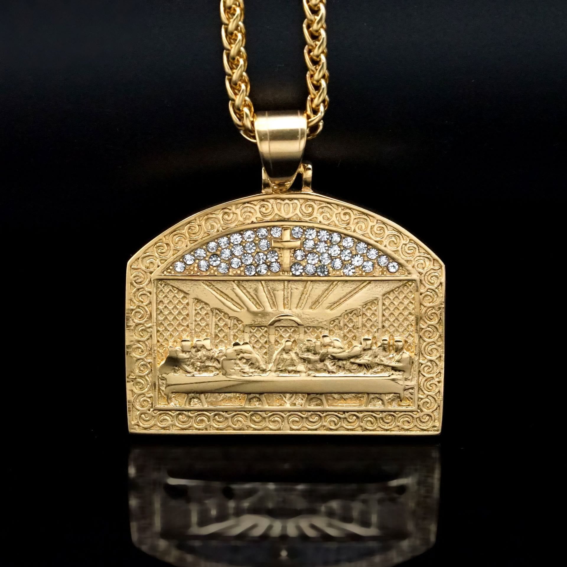 christiandiscipleshop Modern Style Divine Last Supper Figure Pendant Necklace