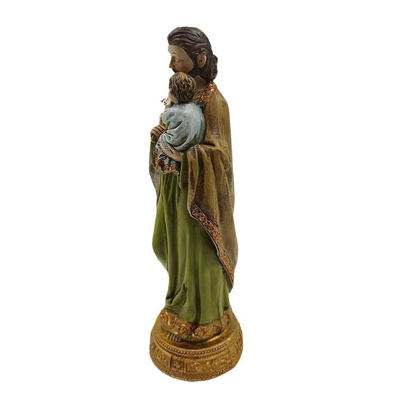 Christiandiscipleshop Classic Style St. Joseph Holding Child Jesus Desktop Decorations Ornament