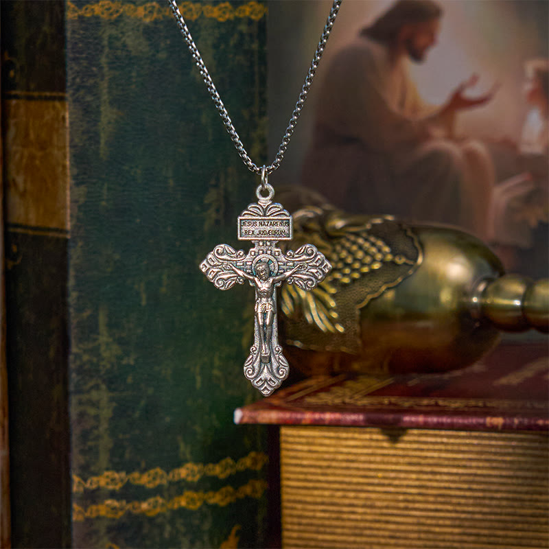 Christiandiscipleshop Classic Style Divine Crafted Crucifix Jesus Cross Pendant Necklace