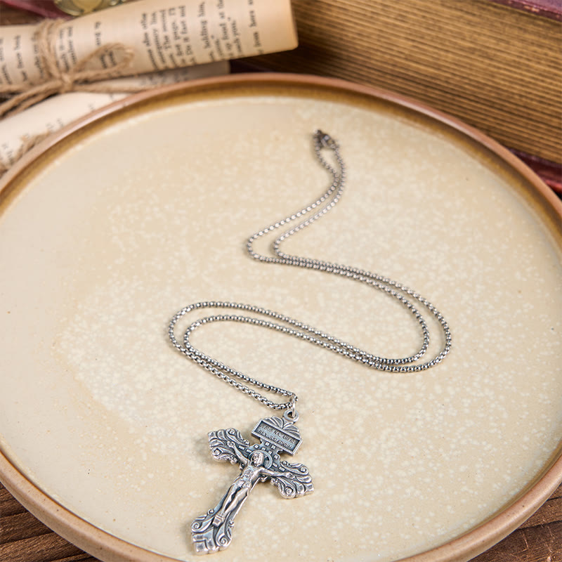 Christiandiscipleshop Classic Style Divine Crafted Crucifix Jesus Cross Pendant Necklace