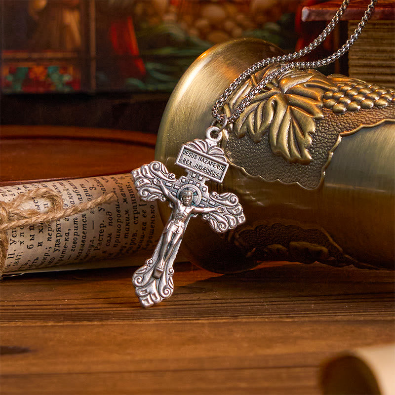 Christiandiscipleshop Classic Style Divine Crafted Crucifix Jesus Cross Pendant Necklace